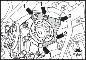Отсоединение двигателя Audi Q3