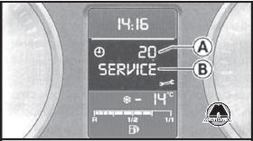 Индикатор периодичности технического обслуживания Audi Q3