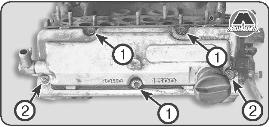 Снятие и установка крышки головки блока цилиндров Daewoo Lanos
