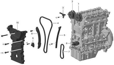 Цепь привода газораспределительного механизма EXEED LX