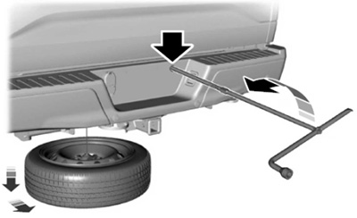 Снятие домкрата и сумки с инструментами Ford F-150