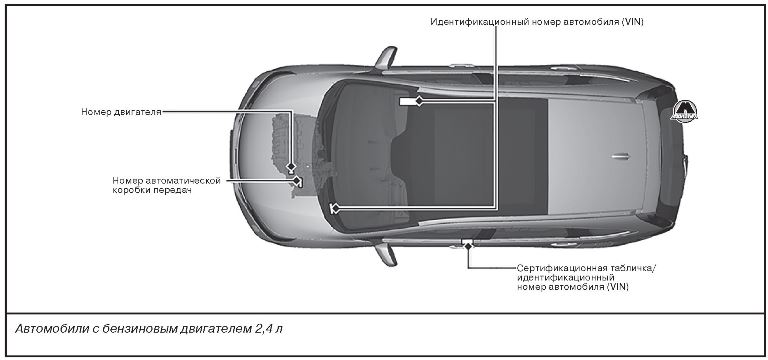 Идентификационная информация автомобиля Honda CR-V