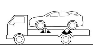 Буксировка на эвакуаторе с частичной погрузкой Lexus NX с 2014 года