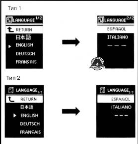 Выбор языка сообщений Mitsubishi ASX RVR Outlander Sport