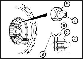 Как снять колесо Mitsubishi Fuso