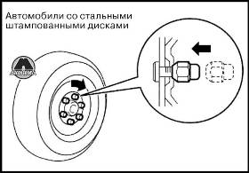 Замена колеса Mitsubishi Pajero IV