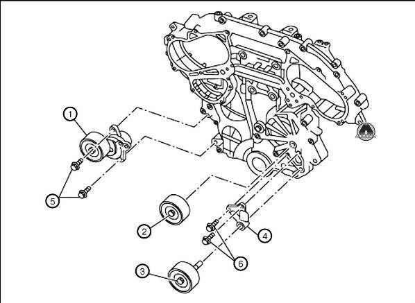 Снятие и установка натяжного устройства Nissan Murano