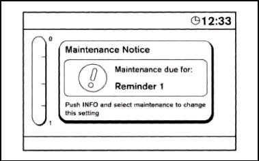 nissan tiida вывод на экран напоминания о техническом обслуживании