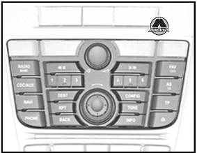 Цветной информационный дисплей Opel Astra J