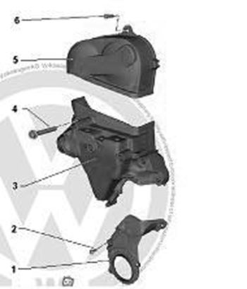 Крышка зубчатого ремня привода газораспределительного механизма Skoda Kodiaq c 2017 года