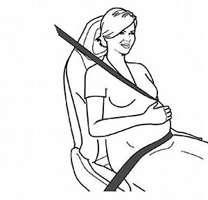 Использование ремней безопасности в период беременности Tesla Model S c 2012 года
