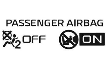 Индикатор включения/выключения подушки безопасности пассажира на переднем сиденье