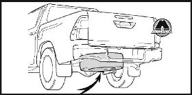 Расположение запасного колеса Toyota Hilux
