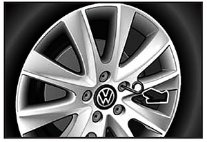 Колпачки колесных болтов Volkswagen Atlas с 2017 года
