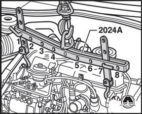 Снятие двигателя VW Golf III