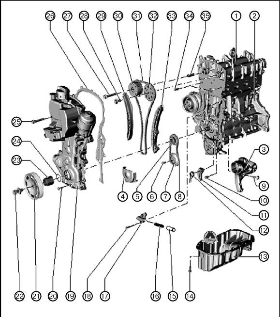 Кривошипно-шатунный механизм Volkswagen Tiguan