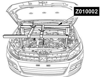 Снятие и установка правой опоры двигателя и ее кронштейна Zotye T600 с 2013 года